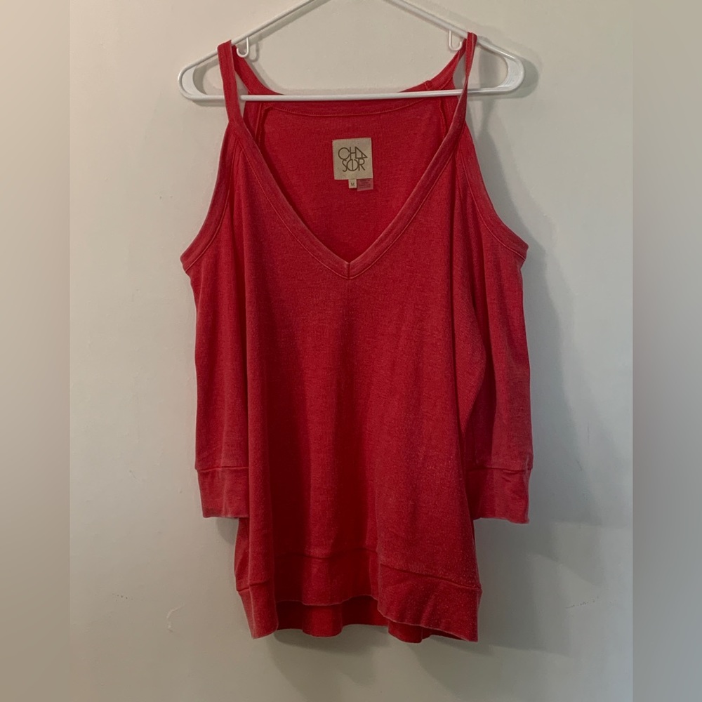 CHASER BRAND Cold-Shoulder Top, Size M